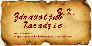 Zdravoljub Karadžić vizit kartica
